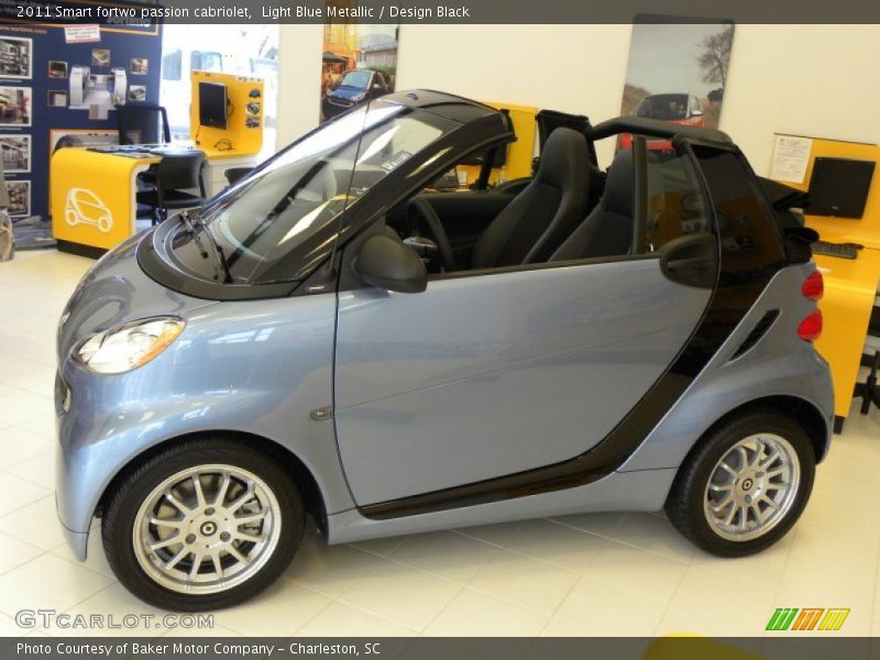 Light Blue Metallic / Design Black 2011 Smart fortwo passion cabriolet