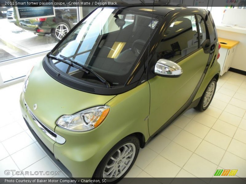 Green Matte / Design Black 2011 Smart fortwo passion coupe