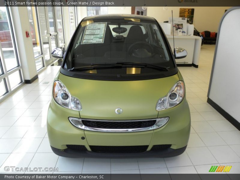 Green Matte / Design Black 2011 Smart fortwo passion coupe