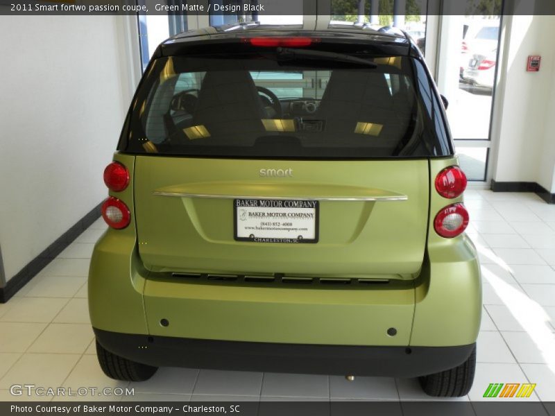 Green Matte / Design Black 2011 Smart fortwo passion coupe