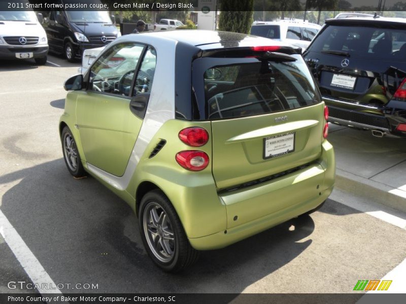 Green Matte / Design Black 2011 Smart fortwo passion coupe