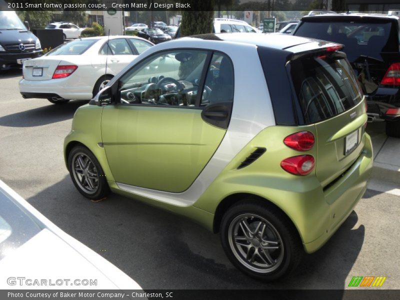 Green Matte / Design Black 2011 Smart fortwo passion coupe