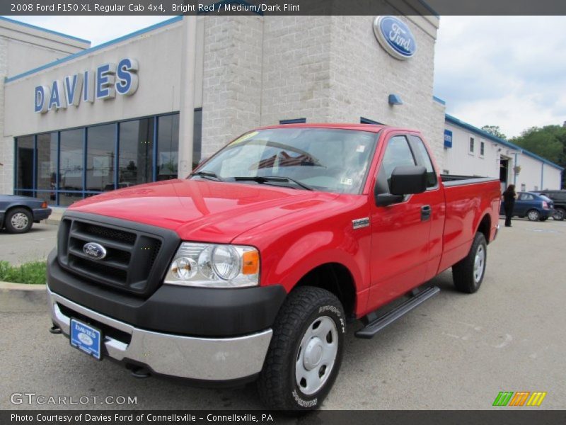 Bright Red / Medium/Dark Flint 2008 Ford F150 XL Regular Cab 4x4