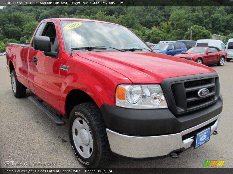 Bright Red / Medium/Dark Flint 2008 Ford F150 XL Regular Cab 4x4