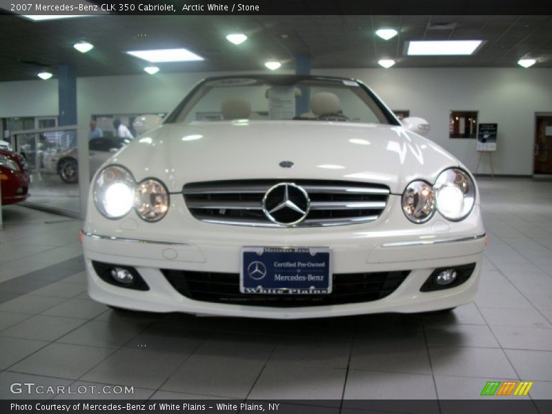 Arctic White / Stone 2007 Mercedes-Benz CLK 350 Cabriolet