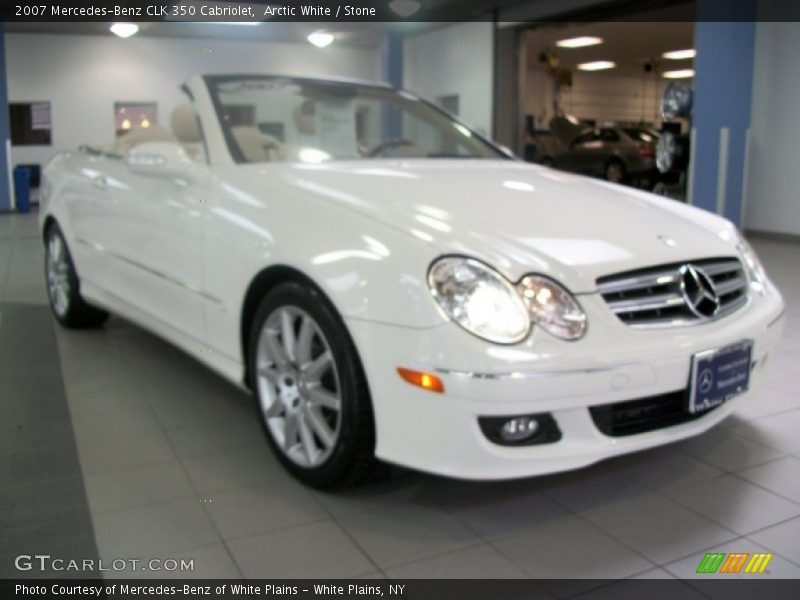 Arctic White / Stone 2007 Mercedes-Benz CLK 350 Cabriolet