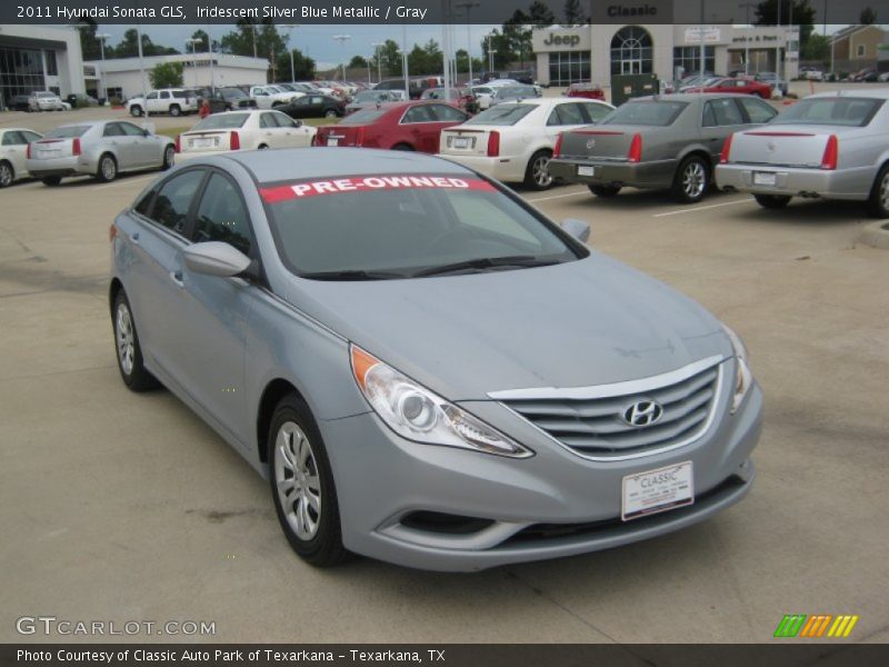 Iridescent Silver Blue Metallic / Gray 2011 Hyundai Sonata GLS