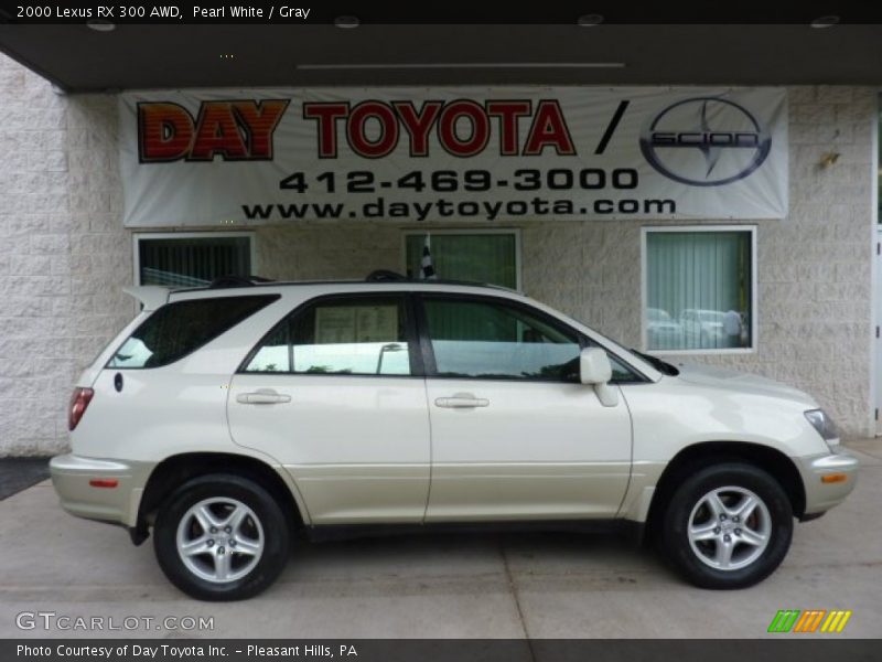 Pearl White / Gray 2000 Lexus RX 300 AWD