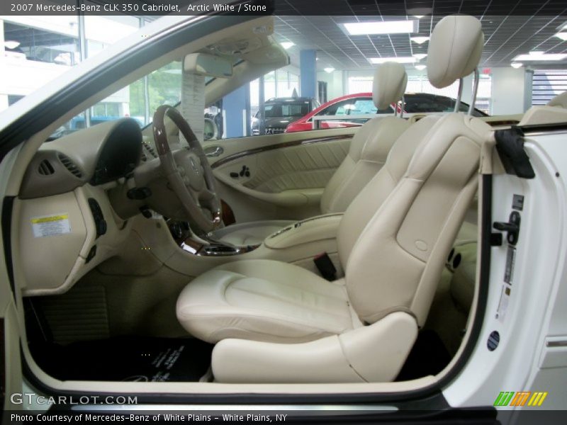 Arctic White / Stone 2007 Mercedes-Benz CLK 350 Cabriolet