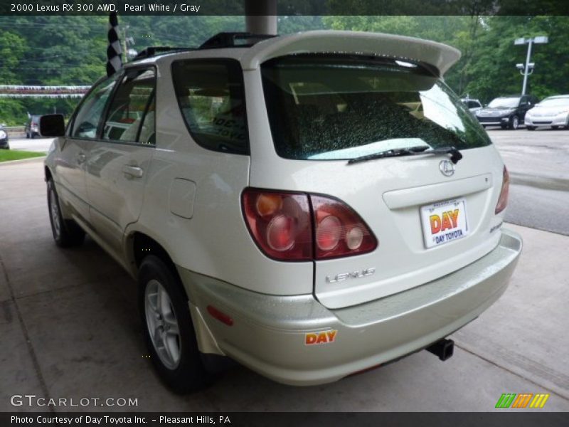Pearl White / Gray 2000 Lexus RX 300 AWD