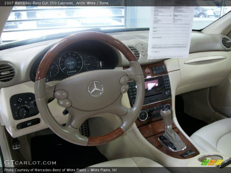 Arctic White / Stone 2007 Mercedes-Benz CLK 350 Cabriolet