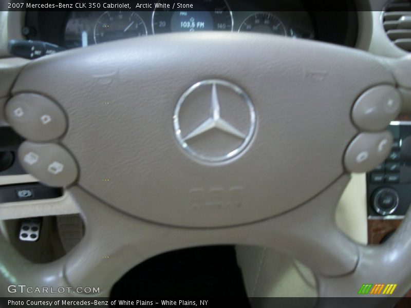 Arctic White / Stone 2007 Mercedes-Benz CLK 350 Cabriolet
