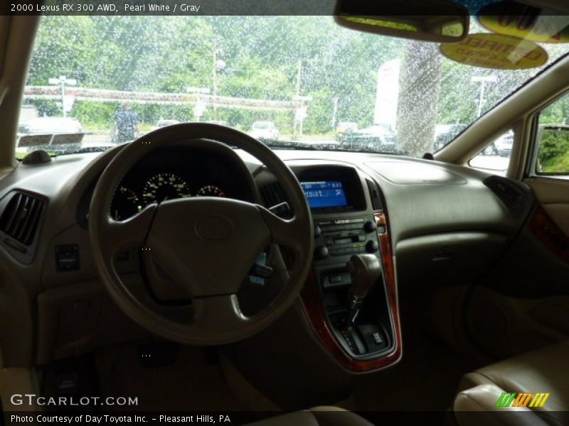 Pearl White / Gray 2000 Lexus RX 300 AWD
