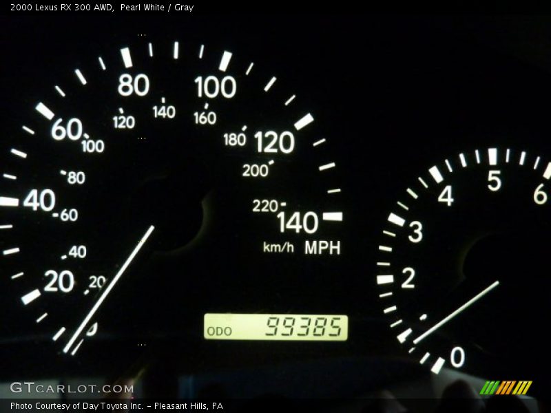 Pearl White / Gray 2000 Lexus RX 300 AWD