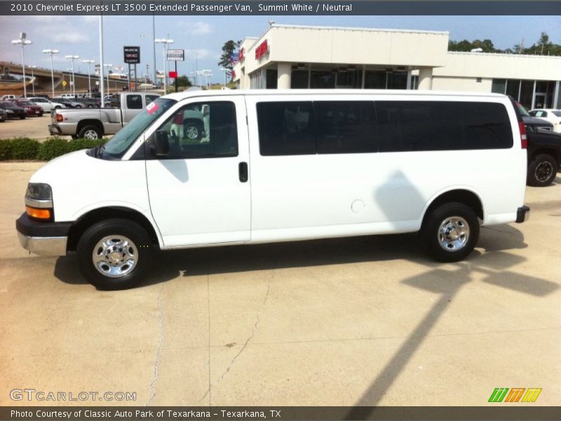  2010 Express LT 3500 Extended Passenger Van Summit White