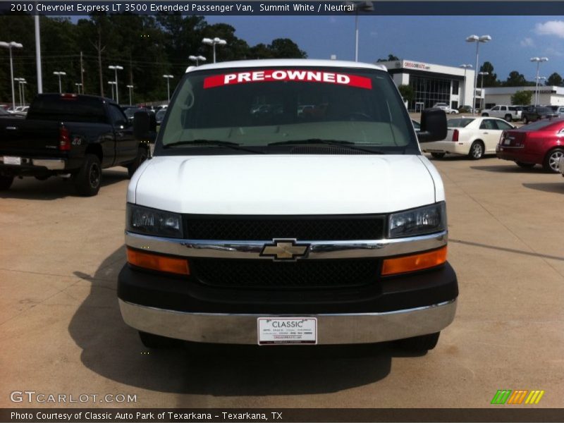 Summit White / Neutral 2010 Chevrolet Express LT 3500 Extended Passenger Van