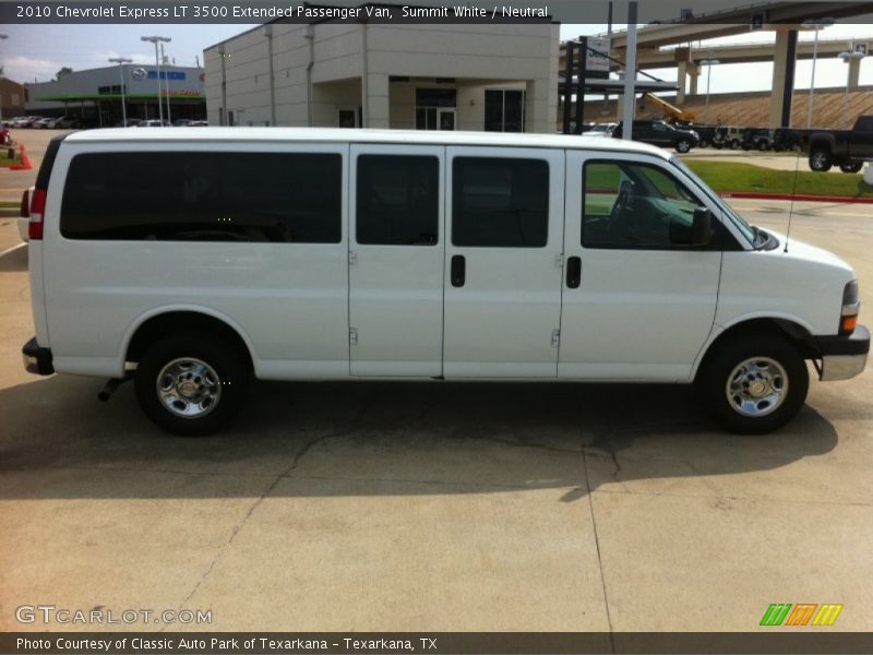 Summit White / Neutral 2010 Chevrolet Express LT 3500 Extended Passenger Van
