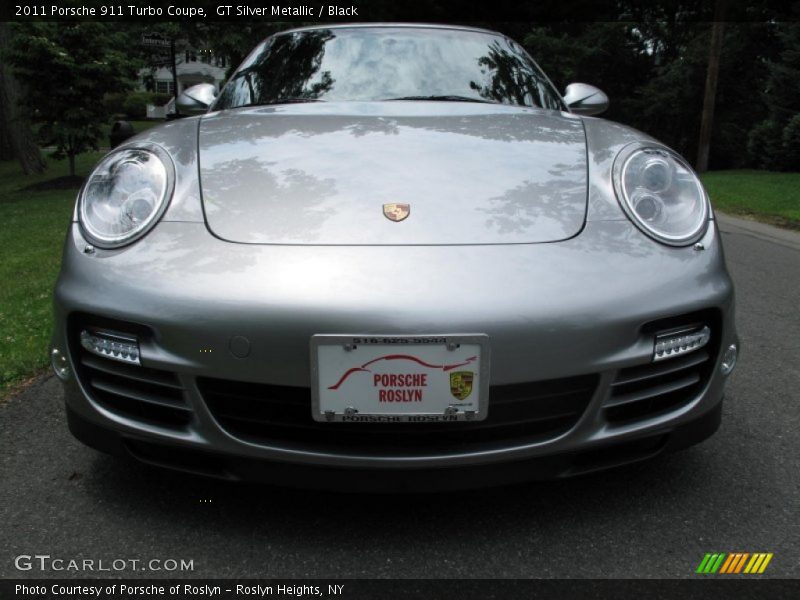 GT Silver Metallic / Black 2011 Porsche 911 Turbo Coupe