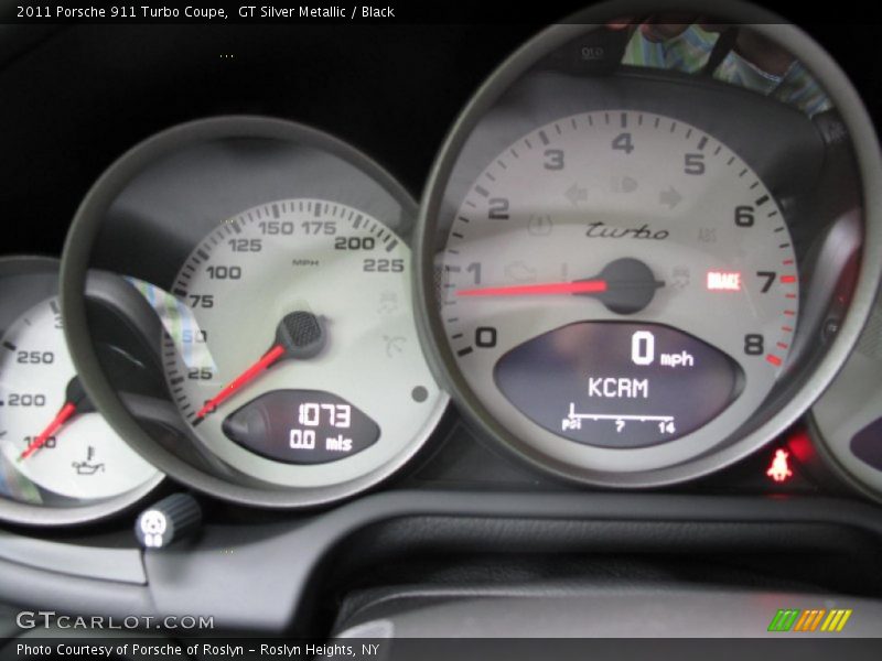 GT Silver Metallic / Black 2011 Porsche 911 Turbo Coupe