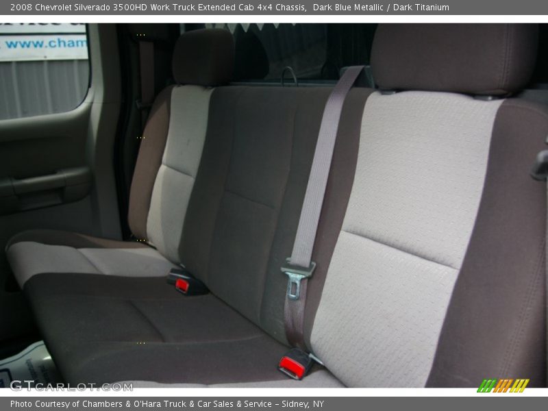 Dark Blue Metallic / Dark Titanium 2008 Chevrolet Silverado 3500HD Work Truck Extended Cab 4x4 Chassis
