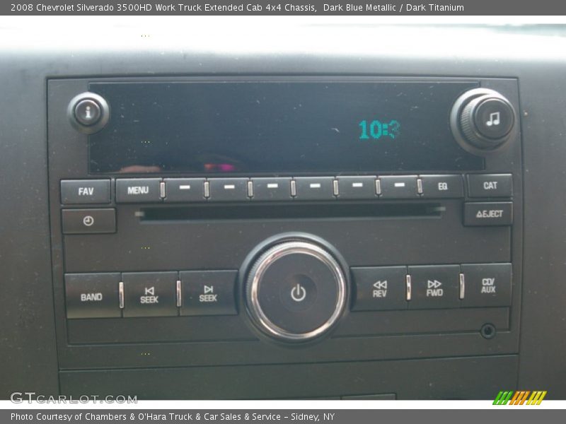 Dark Blue Metallic / Dark Titanium 2008 Chevrolet Silverado 3500HD Work Truck Extended Cab 4x4 Chassis