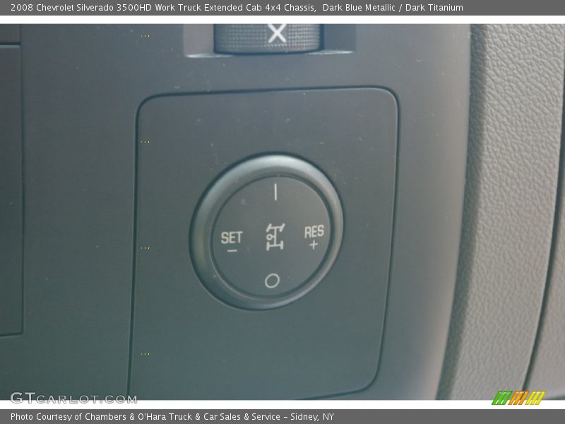 Dark Blue Metallic / Dark Titanium 2008 Chevrolet Silverado 3500HD Work Truck Extended Cab 4x4 Chassis