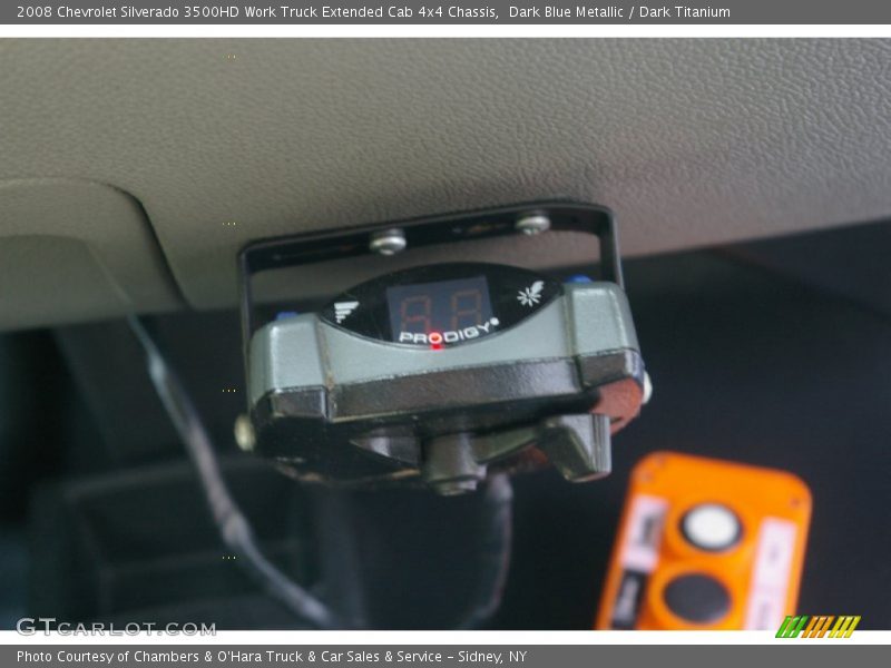 Dark Blue Metallic / Dark Titanium 2008 Chevrolet Silverado 3500HD Work Truck Extended Cab 4x4 Chassis