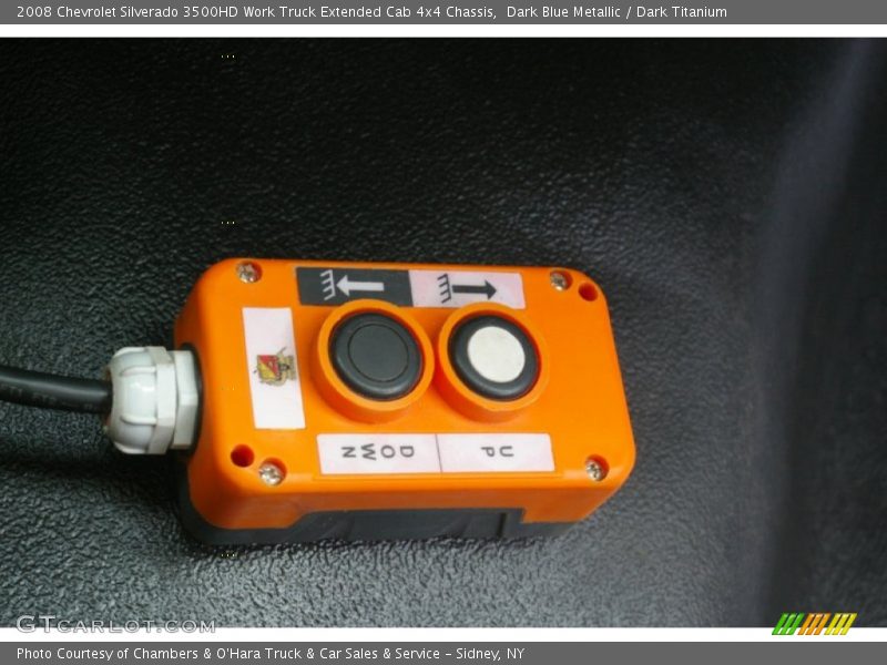 Dark Blue Metallic / Dark Titanium 2008 Chevrolet Silverado 3500HD Work Truck Extended Cab 4x4 Chassis