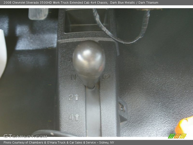 Dark Blue Metallic / Dark Titanium 2008 Chevrolet Silverado 3500HD Work Truck Extended Cab 4x4 Chassis