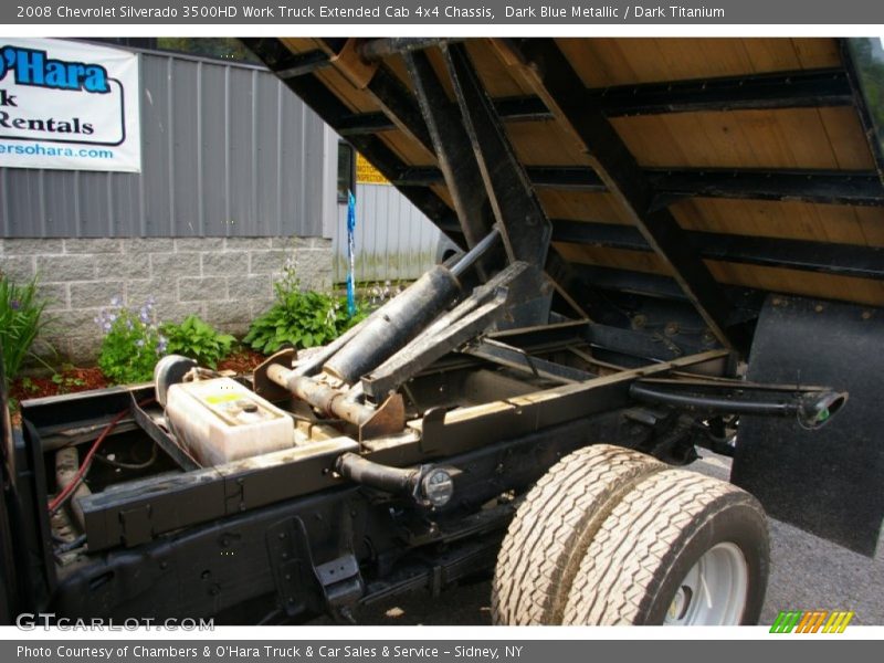 Dark Blue Metallic / Dark Titanium 2008 Chevrolet Silverado 3500HD Work Truck Extended Cab 4x4 Chassis