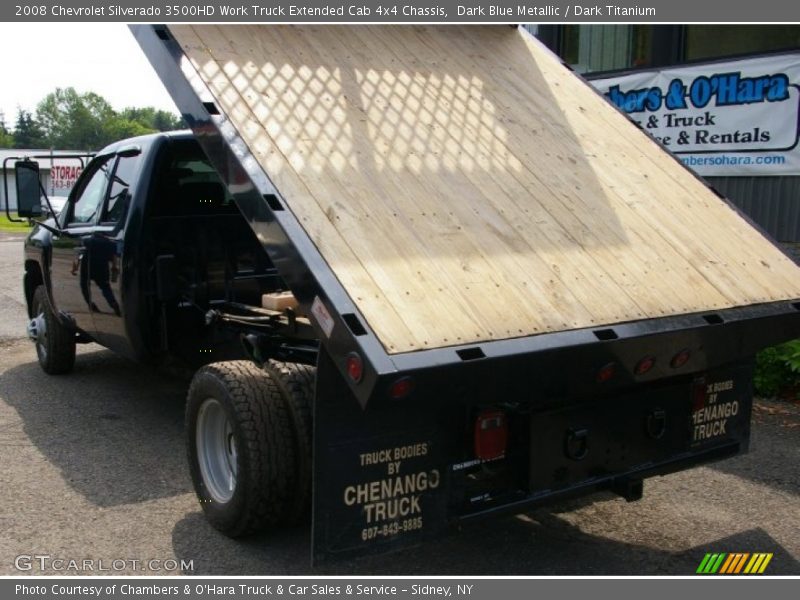 Dark Blue Metallic / Dark Titanium 2008 Chevrolet Silverado 3500HD Work Truck Extended Cab 4x4 Chassis