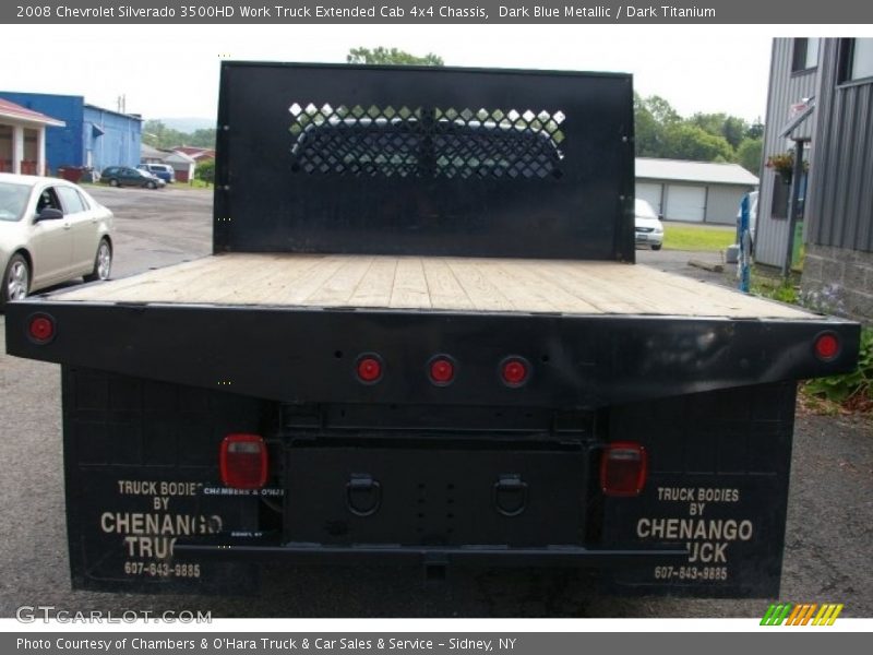 Dark Blue Metallic / Dark Titanium 2008 Chevrolet Silverado 3500HD Work Truck Extended Cab 4x4 Chassis
