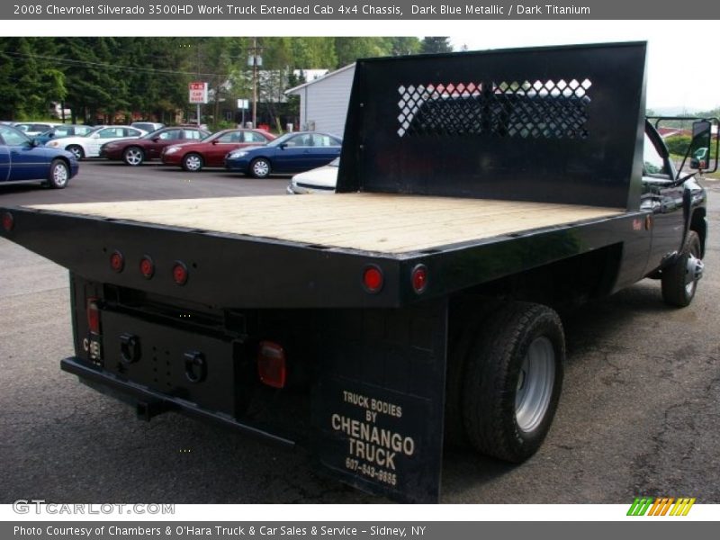 Dark Blue Metallic / Dark Titanium 2008 Chevrolet Silverado 3500HD Work Truck Extended Cab 4x4 Chassis