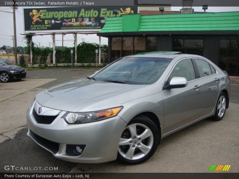 Palladium Metallic / Taupe 2009 Acura TSX Sedan