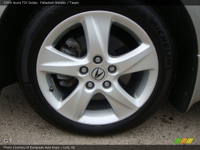 Palladium Metallic / Taupe 2009 Acura TSX Sedan