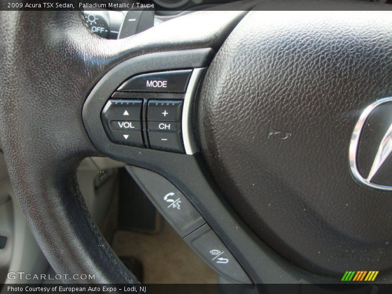 Palladium Metallic / Taupe 2009 Acura TSX Sedan