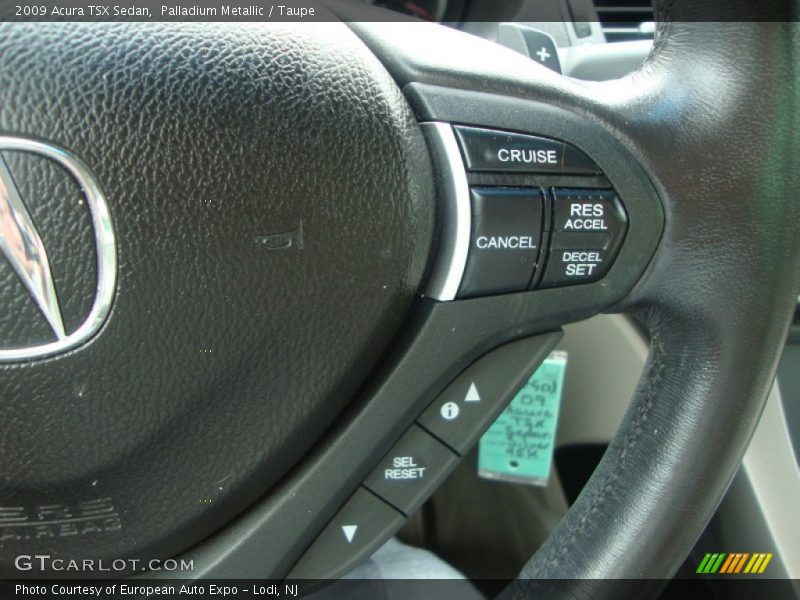 Palladium Metallic / Taupe 2009 Acura TSX Sedan