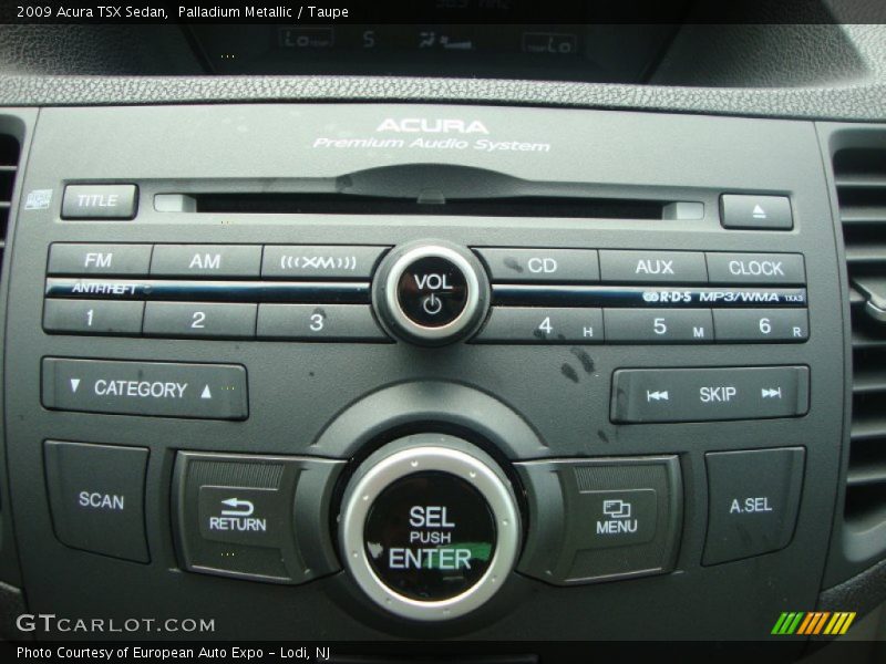 Palladium Metallic / Taupe 2009 Acura TSX Sedan