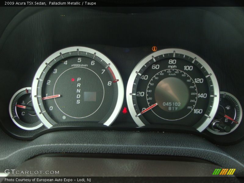 Palladium Metallic / Taupe 2009 Acura TSX Sedan