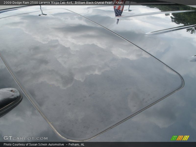 Brilliant Black Crystal Pearl / Khaki 2009 Dodge Ram 2500 Laramie Mega Cab 4x4