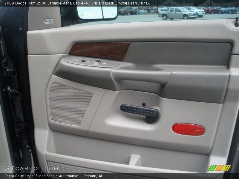 Brilliant Black Crystal Pearl / Khaki 2009 Dodge Ram 2500 Laramie Mega Cab 4x4