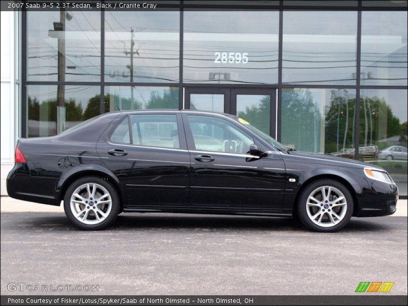 Black / Granite Gray 2007 Saab 9-5 2.3T Sedan