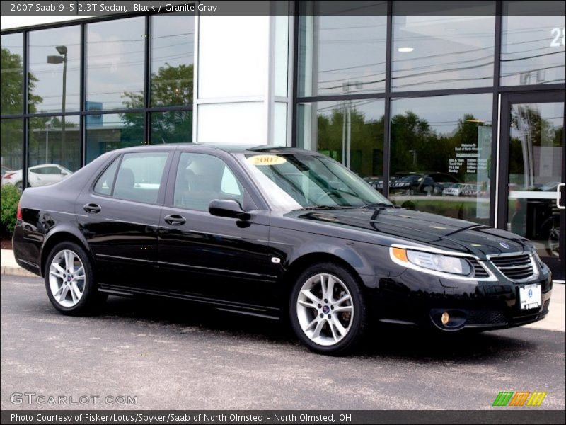 Black / Granite Gray 2007 Saab 9-5 2.3T Sedan