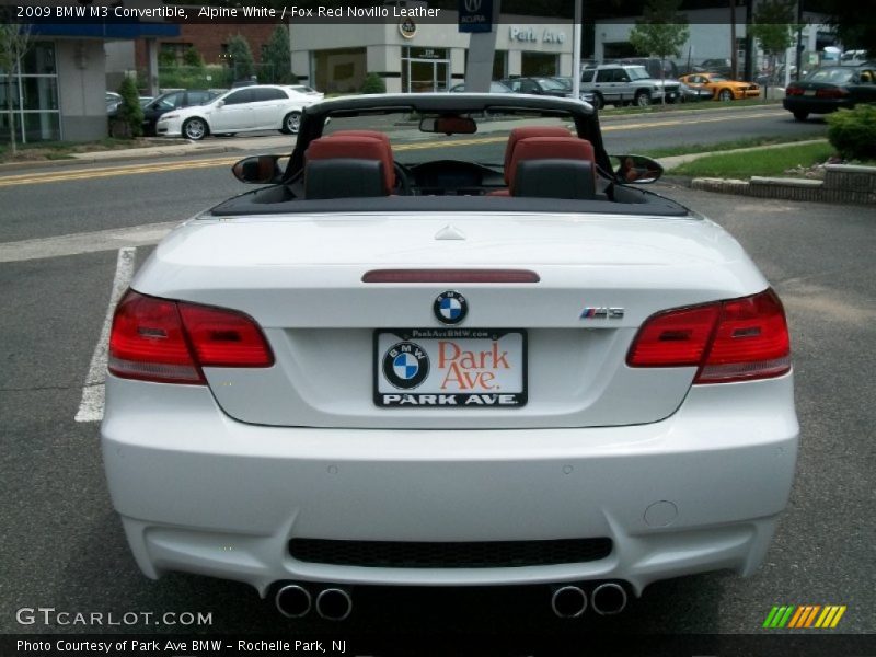 Alpine White / Fox Red Novillo Leather 2009 BMW M3 Convertible