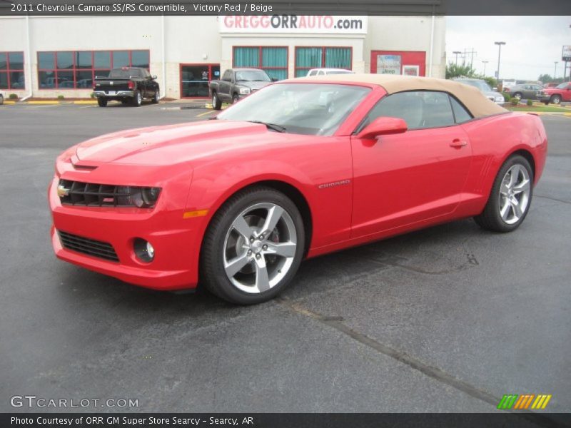 Victory Red / Beige 2011 Chevrolet Camaro SS/RS Convertible