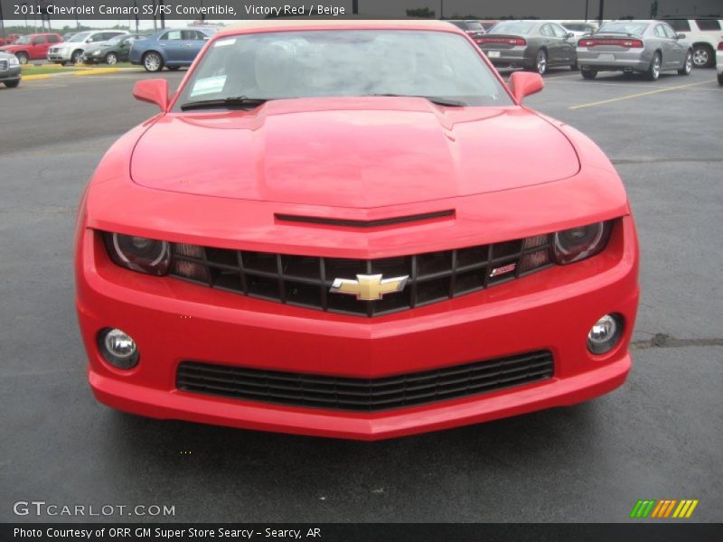 Victory Red / Beige 2011 Chevrolet Camaro SS/RS Convertible