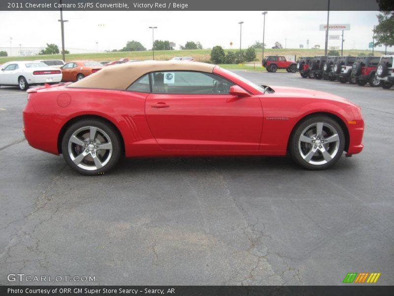 Victory Red / Beige 2011 Chevrolet Camaro SS/RS Convertible