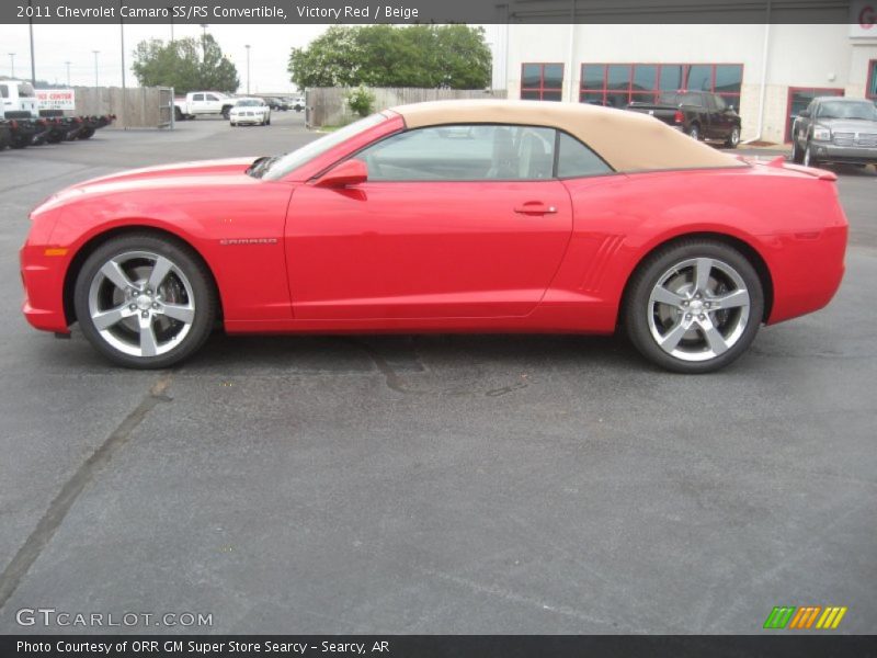 Victory Red / Beige 2011 Chevrolet Camaro SS/RS Convertible