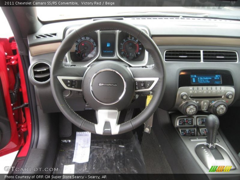 Victory Red / Beige 2011 Chevrolet Camaro SS/RS Convertible