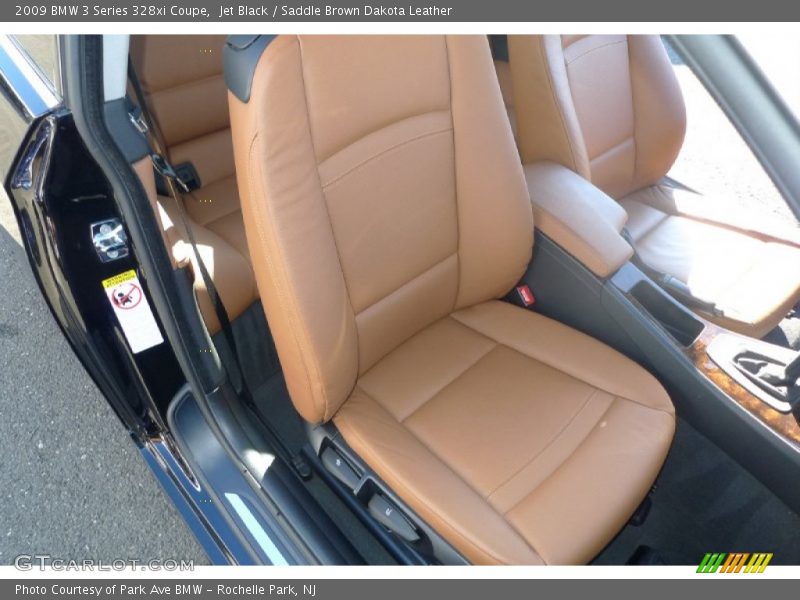 Jet Black / Saddle Brown Dakota Leather 2009 BMW 3 Series 328xi Coupe